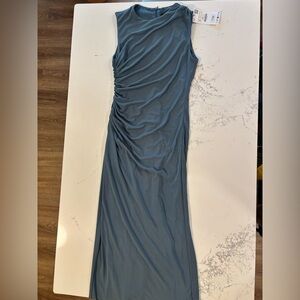Zara Blue fitted midi dress! Size Medium, NWT
